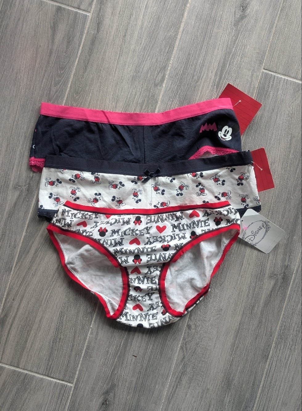 NWT Set of x3 Disney Mickie Mouse Bikini Underwear SIZE MEDIUM